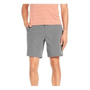 Old Navy 8" Slim Go-Dry Shade StretchTech Shorts Light Heather Gray Knit 38